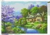 Haft Diamentowy Wiosenny Domek 55x75 cm
